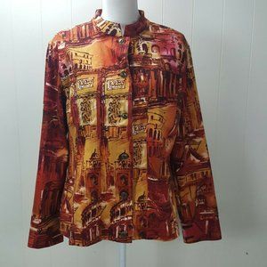 Additions Chicos Jacket Blazer Orange Mandarin